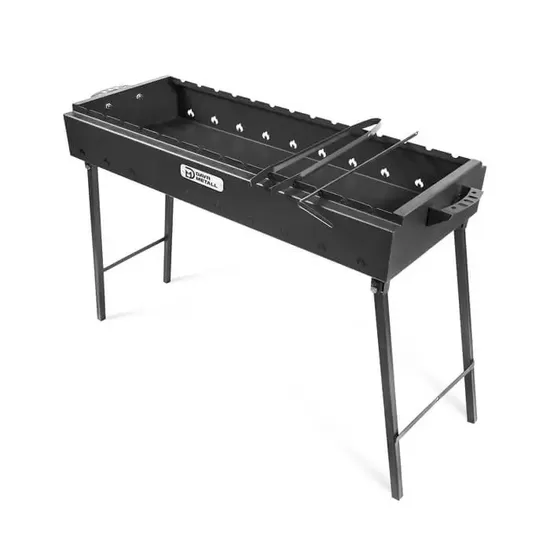 Grils 33x90 cm H-80 cm, ar salokāmām kājām (metāls 2 mm) paredzēts 14 iesmiem